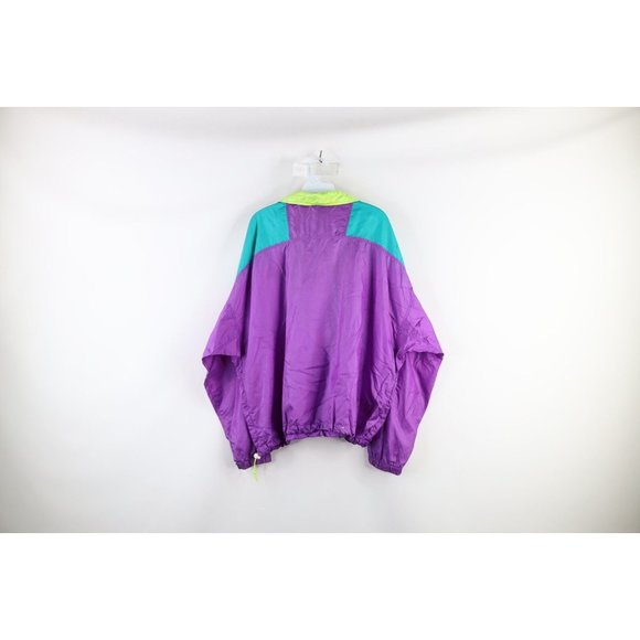 Vintage 90s Columbia Mens Size XL Distressed Spell Out Half Zip Pullover Jacket - Picture 8 of 10